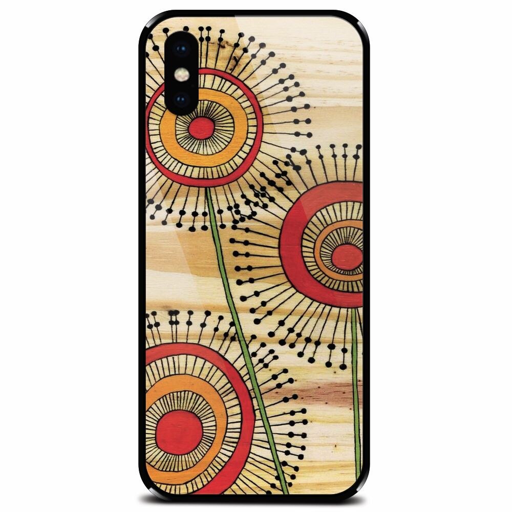 Husa din sticla securizata pentru Apple iPhone X, Dandelions