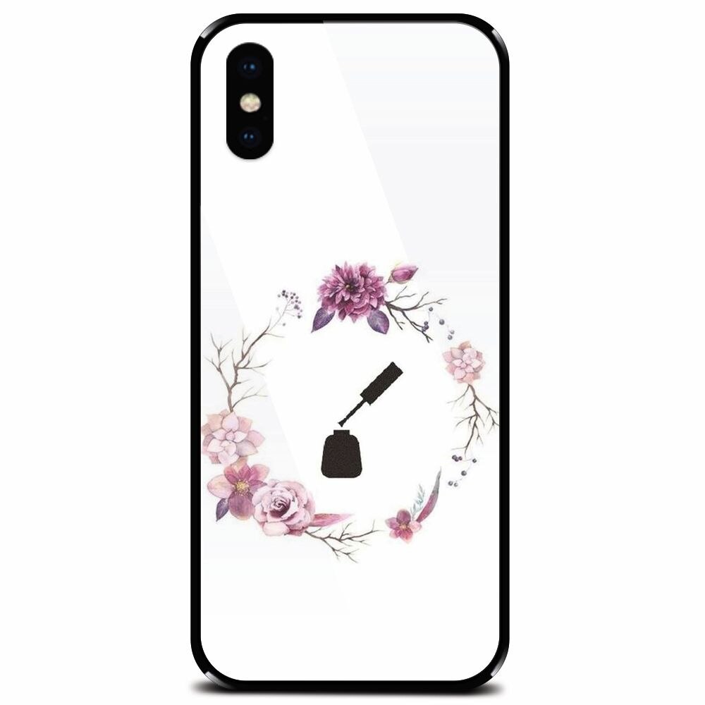 Husa din sticla securizata pentru Apple iPhone XS, Icon Nail