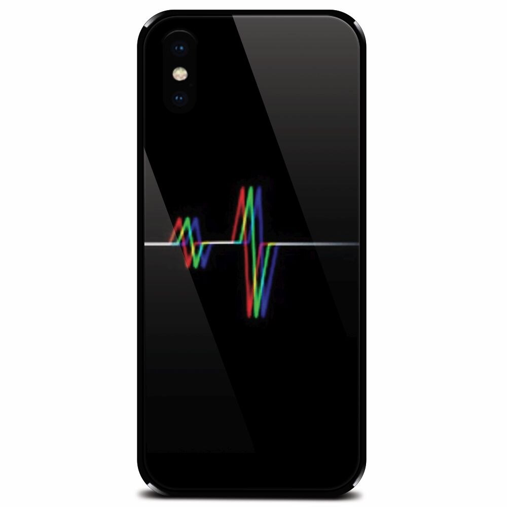 Husa din sticla securizata pentru Apple iPhone XS, Electro Beat