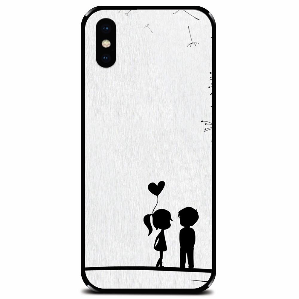 Husa din sticla securizata pentru Apple iPhone XS, In Love