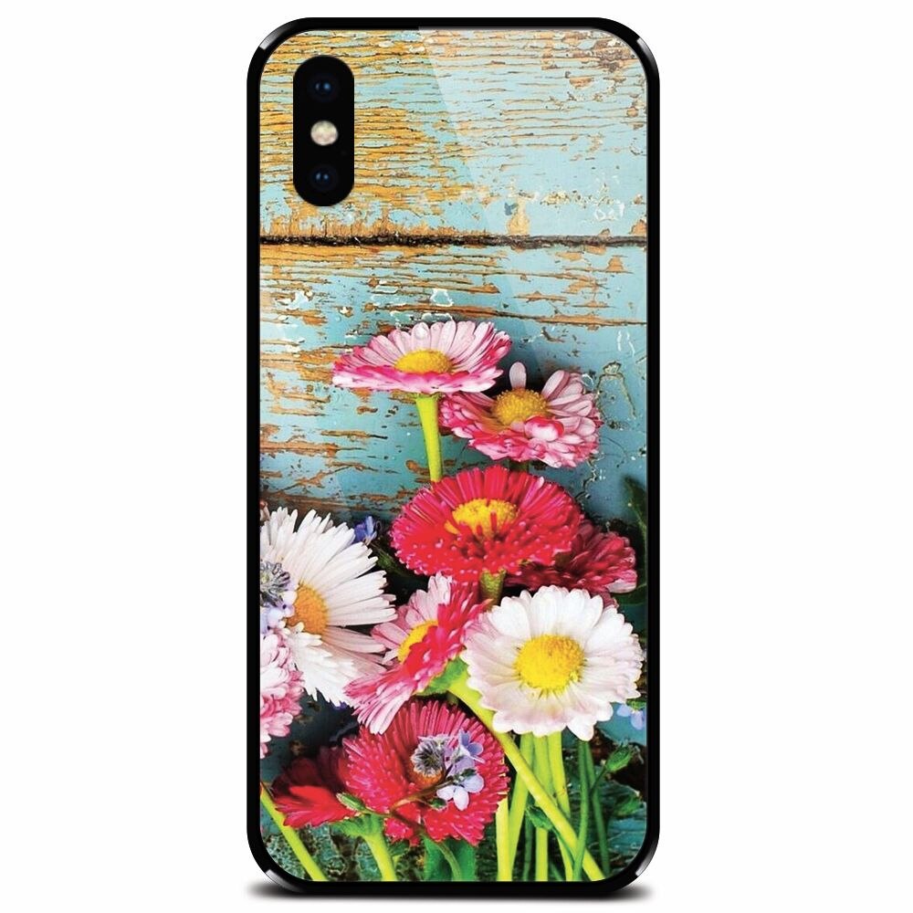 Husa din sticla securizata pentru Apple iPhone XS, Summer Time