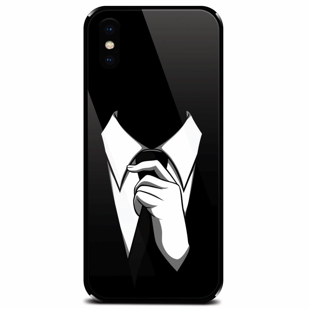 Husa din sticla securizata pentru Apple iPhone X, Suit