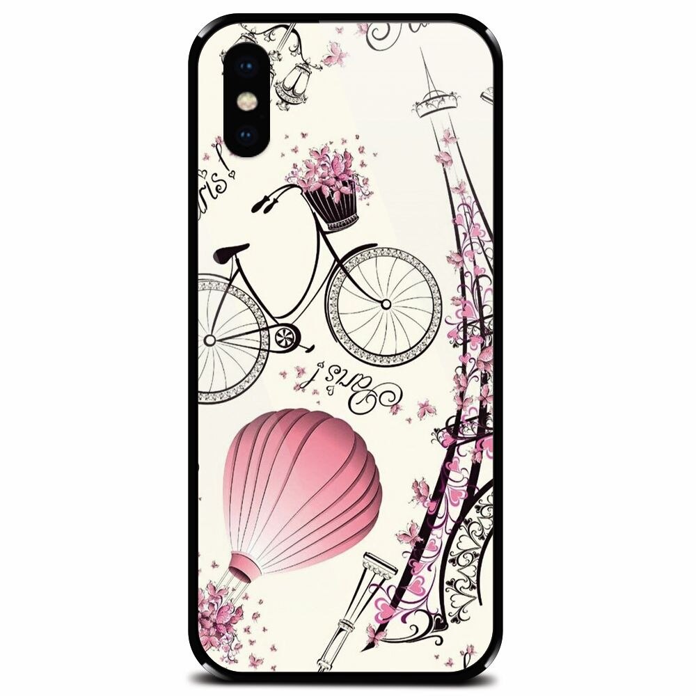 Husa din sticla securizata pentru Apple iPhone XS, Paris