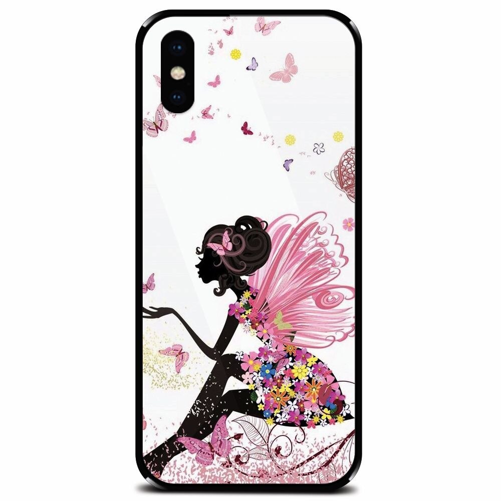Husa din sticla securizata pentru Apple iPhone X, Fairy 101