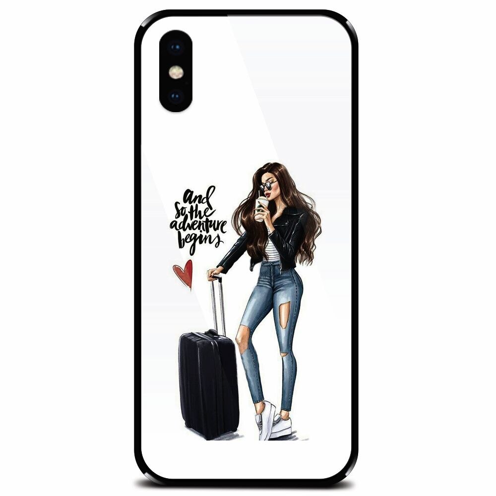 Husa din sticla securizata pentru Apple iPhone X, And So The Adventure Begins