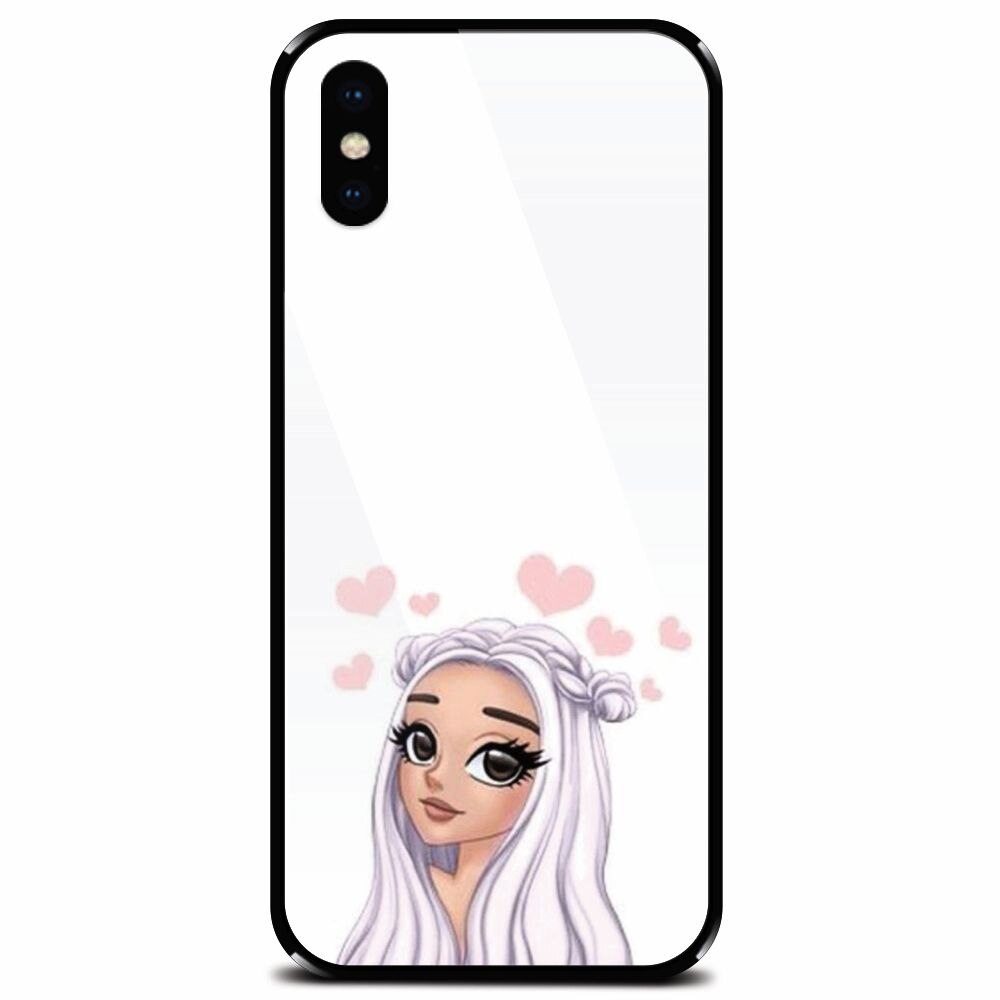 Husa din sticla securizata pentru Apple iPhone XS, Beauty Girl