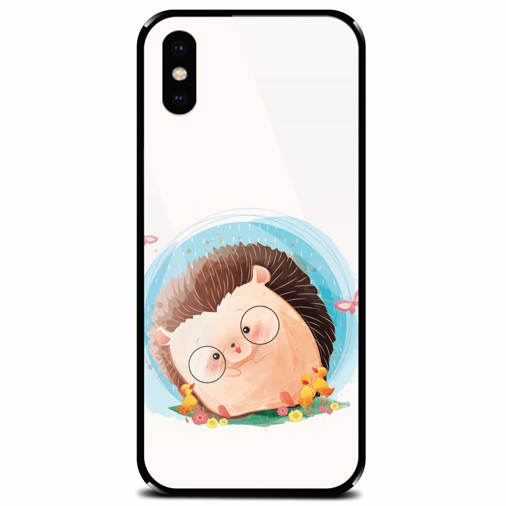 Husa din sticla securizata pentru Apple iPhone XS, Arici