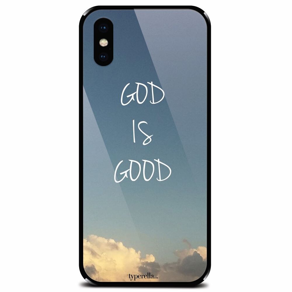 Husa din sticla securizata pentru Apple iPhone XS, Good Is Good