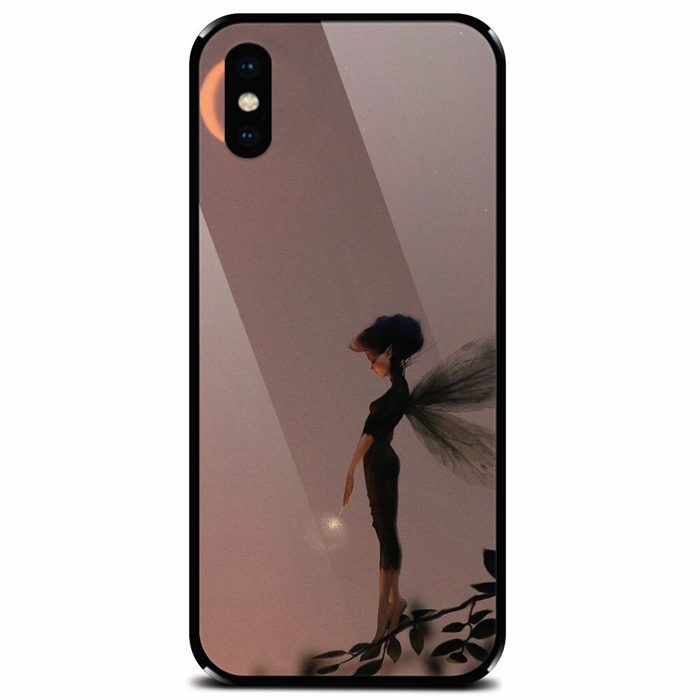 Husa din sticla securizata pentru Apple iPhone X, Fairy 102