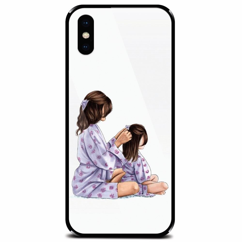 Husa din sticla securizata pentru Apple iPhone XS, Girls Time