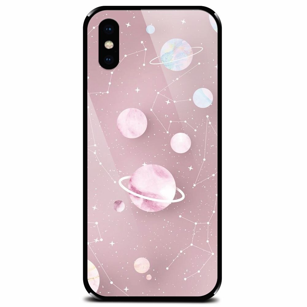 Husa din sticla securizata pentru Apple iPhone XS, Zodiac