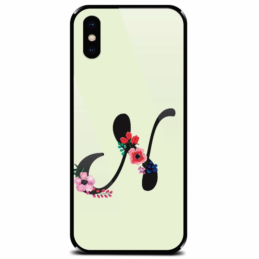Husa din sticla securizata pentru Apple iPhone XS, Litera N
