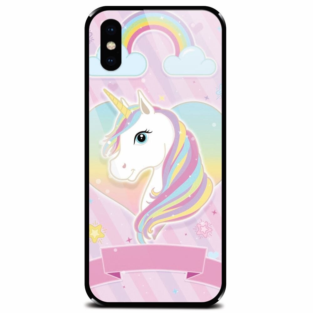 Husa din sticla securizata pentru Apple iPhone XS, Ponny Personalizat