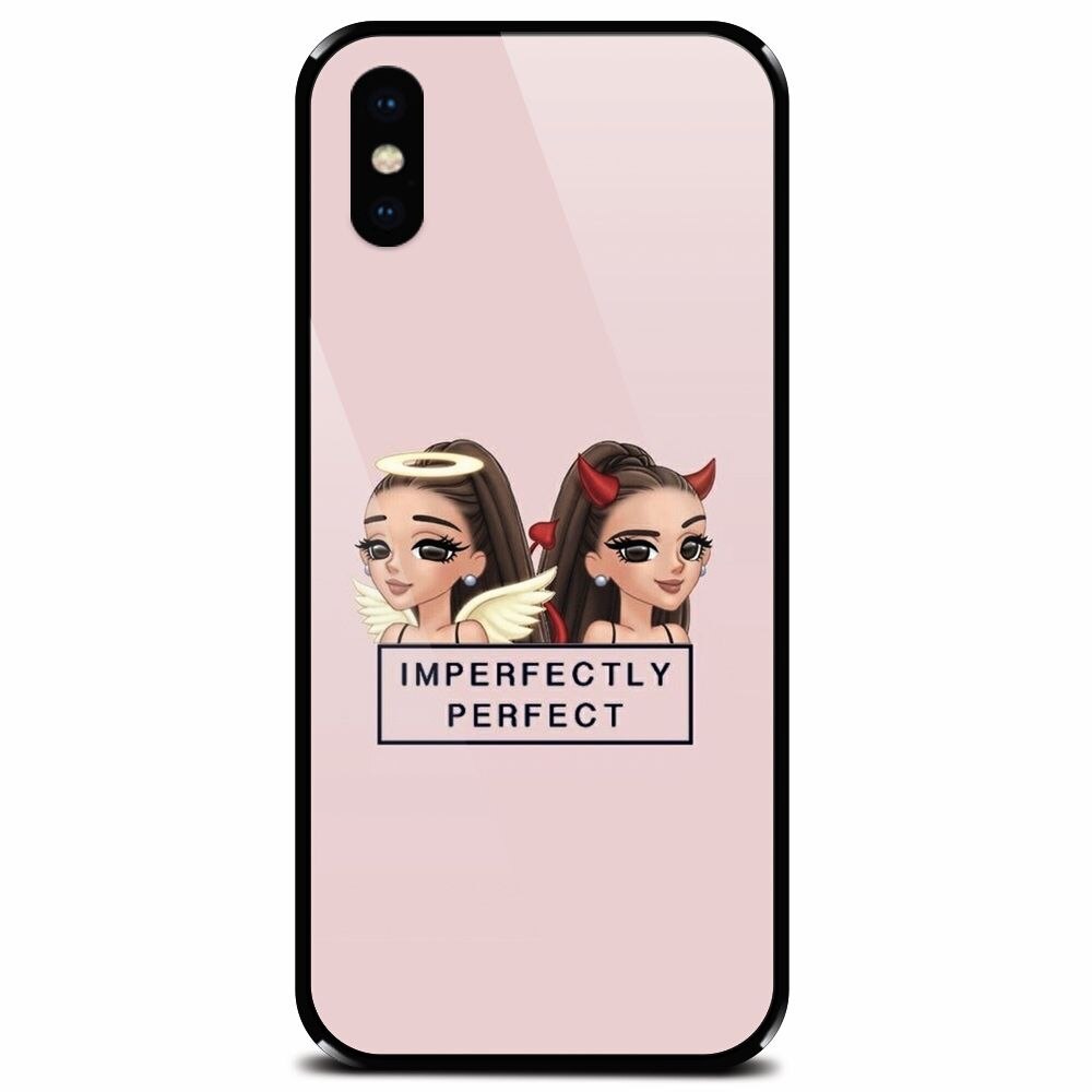 Husa din sticla securizata pentru Apple iPhone XS, Imperfectly Perfect Pink