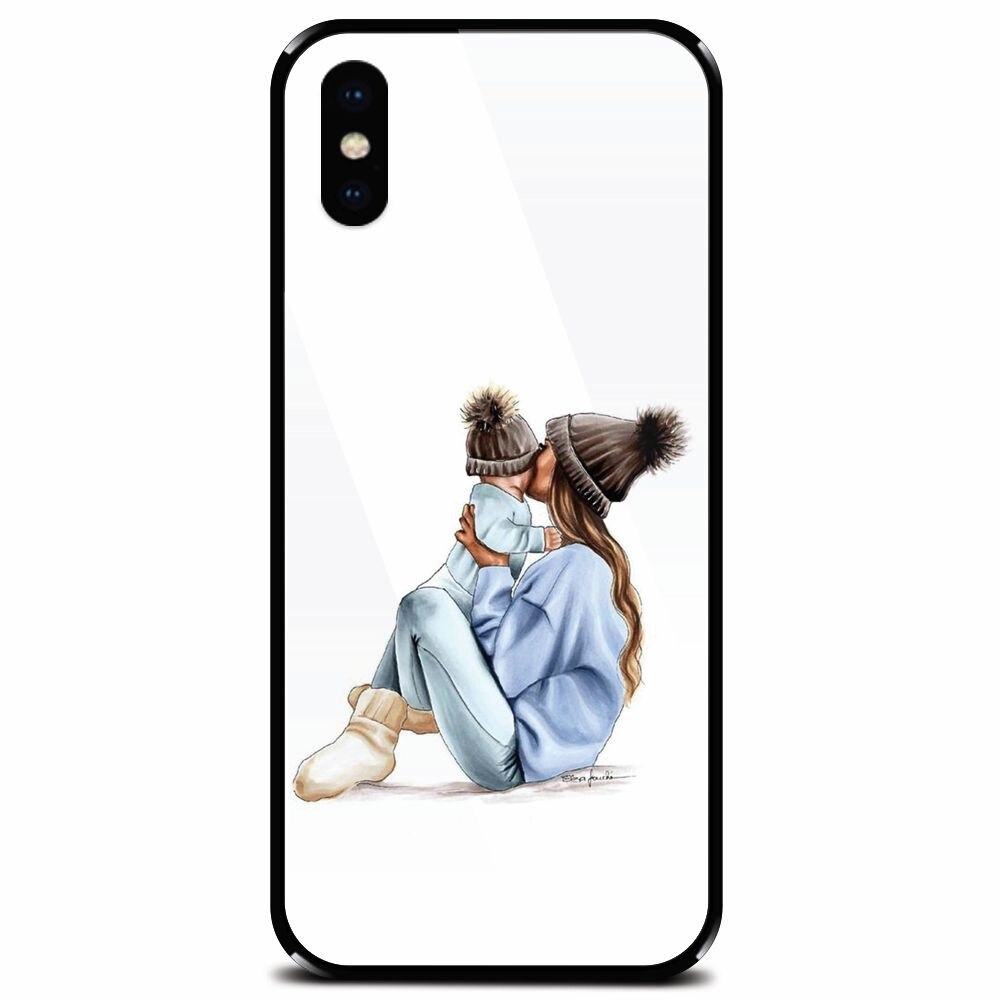 Husa din sticla securizata pentru Apple iPhone XS, Goodnights