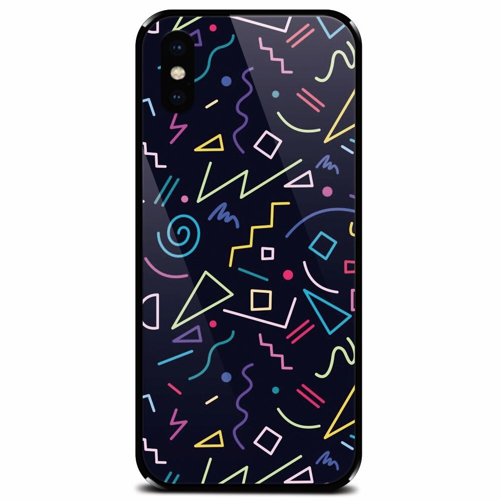 Husa din sticla securizata pentru Apple iPhone X, Signs