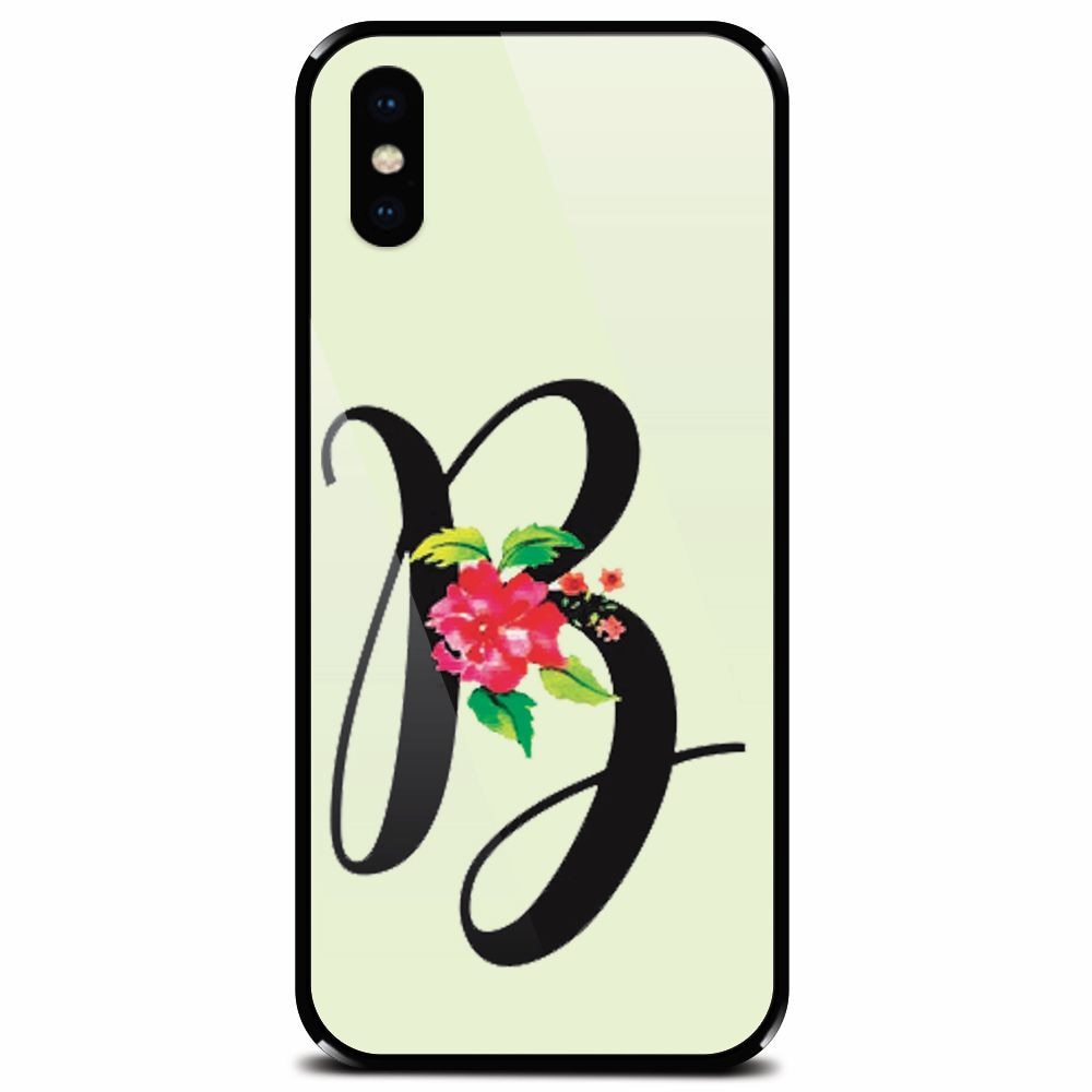 Husa din sticla securizata pentru Apple iPhone XS, Litera B