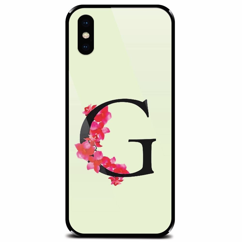 Husa din sticla securizata pentru Apple iPhone XS, Litera G