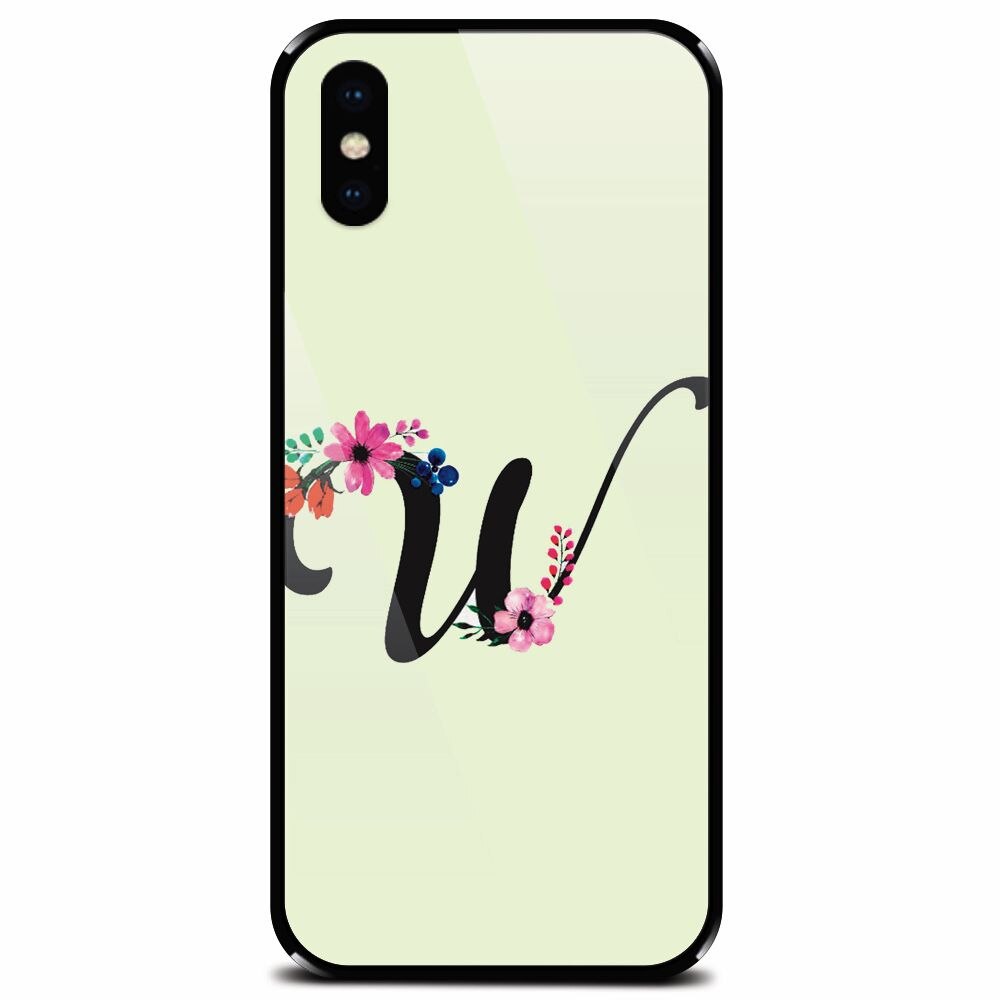 Husa din sticla securizata pentru Apple iPhone X, Litera W