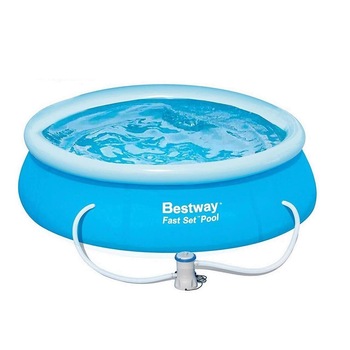 Piscina cu inel gonflabil Bestway 57274, dimensiune 3.66x0.76 m, strat Triplex PVC, pompa filtare inclusa Piscina cu inel gonflabil Bestway 57274, dimensiune 3.66x0.76 m, strat Triplex PVC, pompa filtare inclusa