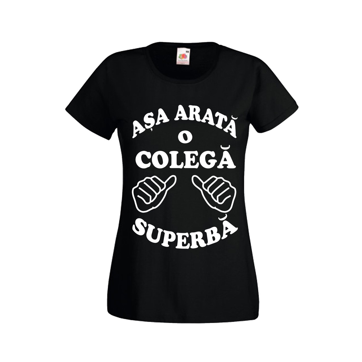 Tricou dama Fruit of the loom Asa arata o colega superba negru M
