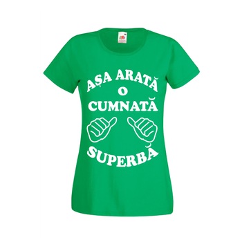Tricou dama Fruit of the loom Asa arata o cumnata superba verde 2XL Tricou dama Fruit of the loom Asa arata o cumnata superba verde 2XL