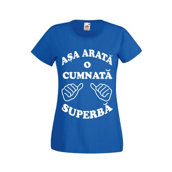 Tricou dama Fruit of the loom Asa arata o cumnata superba albastru S Tricou dama Fruit of the loom Asa arata o cumnata superba albastru S