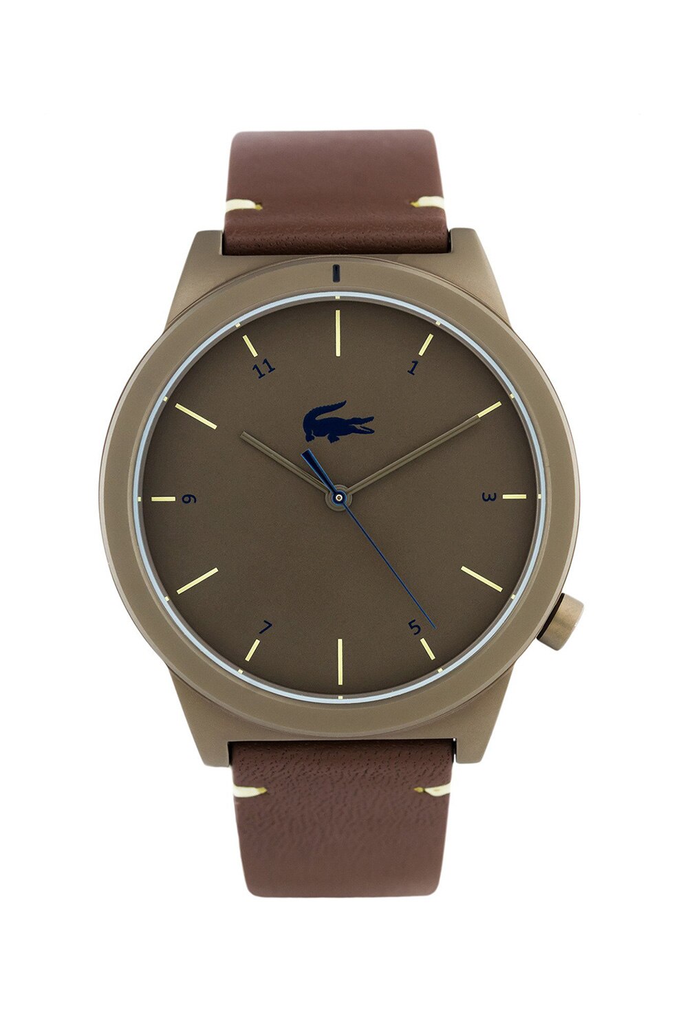 Lacoste, Ceas analog cu o curea de piele, Maro