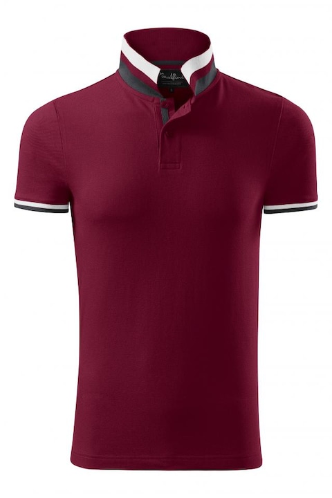 Tricou polo pentru barbati Collar Up, visiniu, marime 2XL