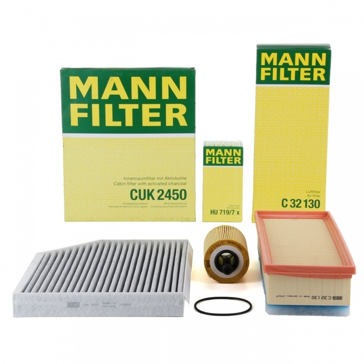 Pachet Revizie Filtre Aer + Polen + Ulei Mann Filter Audi A4 B8 2007-2015 2.0 TDI 120-177 PS