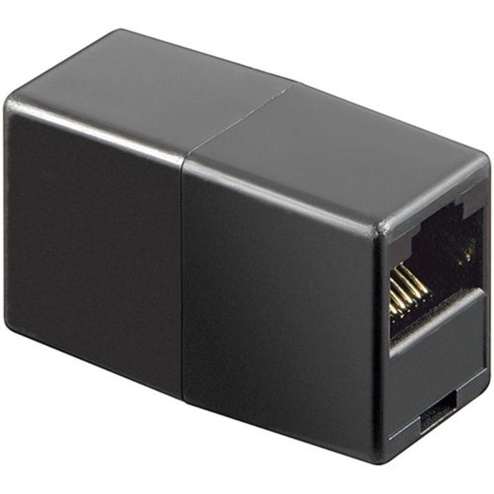 Adaptor ISDN RJ45 jack - RJ45 jack negru Goobay