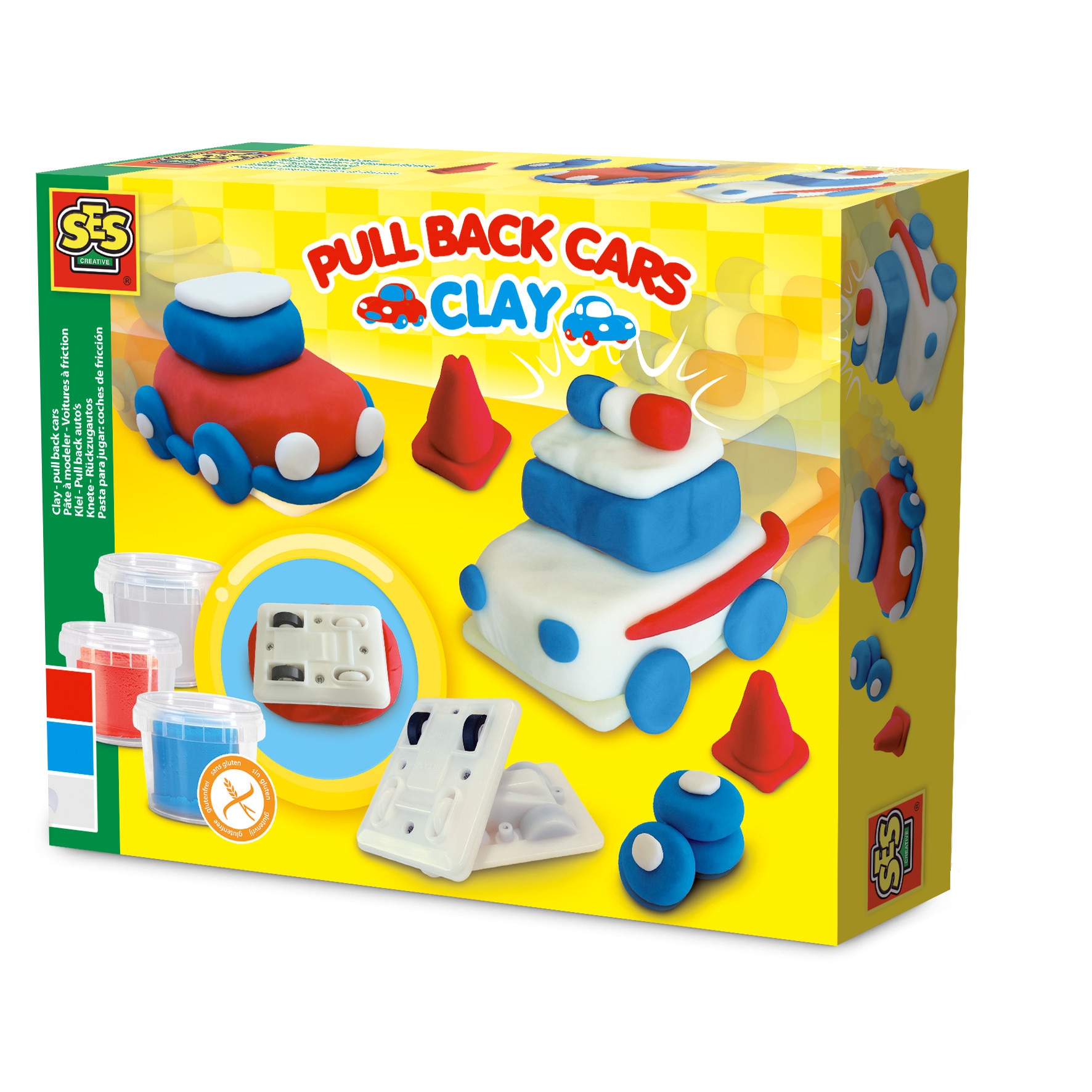 Set pasta de Modelat Masini Pull Back SES