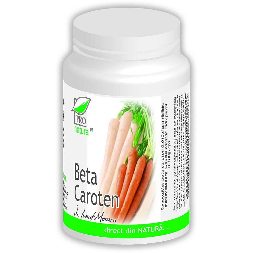 Supliment nutritiv Beta Caroten, 60 capsule, Pro Natura