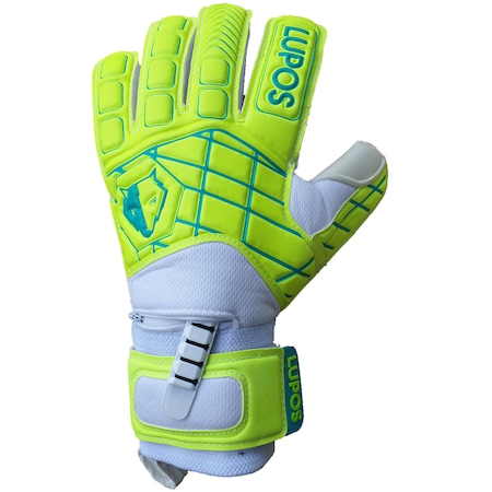 Manusi portar fingersave detasabile Lupos Lime, palma Super Soft latex 3 mm, cut flat palm. Marime 6