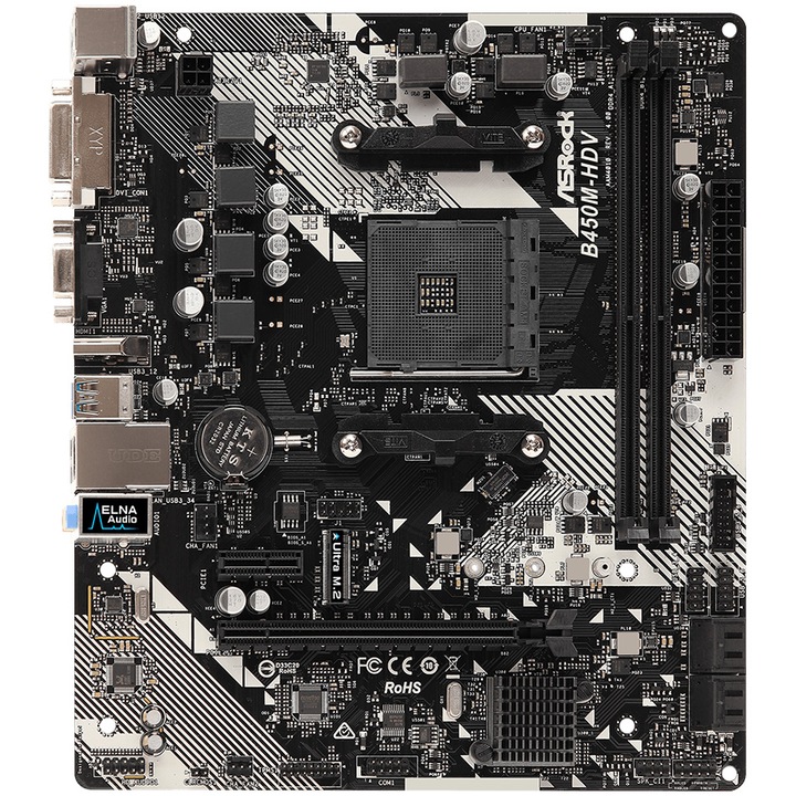 ASRock B450M-HDV R4.0 alaplap, Socket AM4