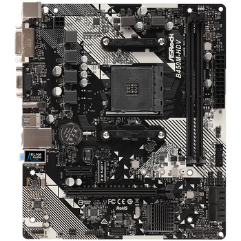 Placa de baza ASRock B450M-HDV R4.0, Socket AM4 Placa de baza ASRock B450M-HDV R4.0, Socket AM4