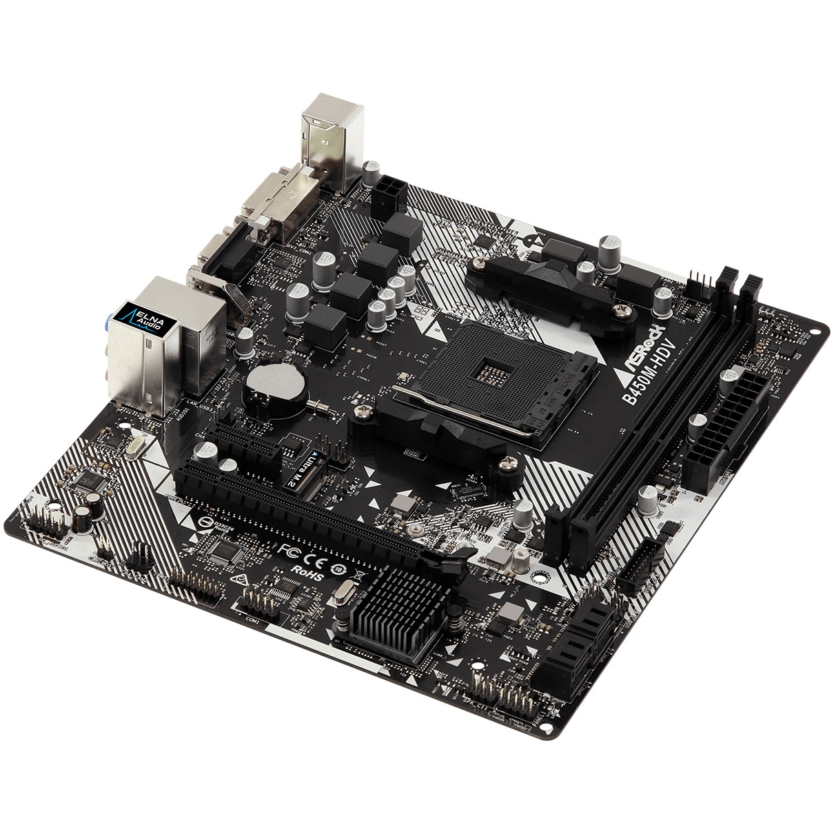 Placa de baza ASRock B450M-HDV R4.0, Socket AM4 - eMAG.ro