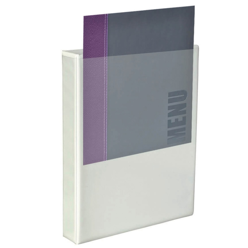 Caiet mecanic A4 cu buzunar, 4 inele de 25 mm, alb