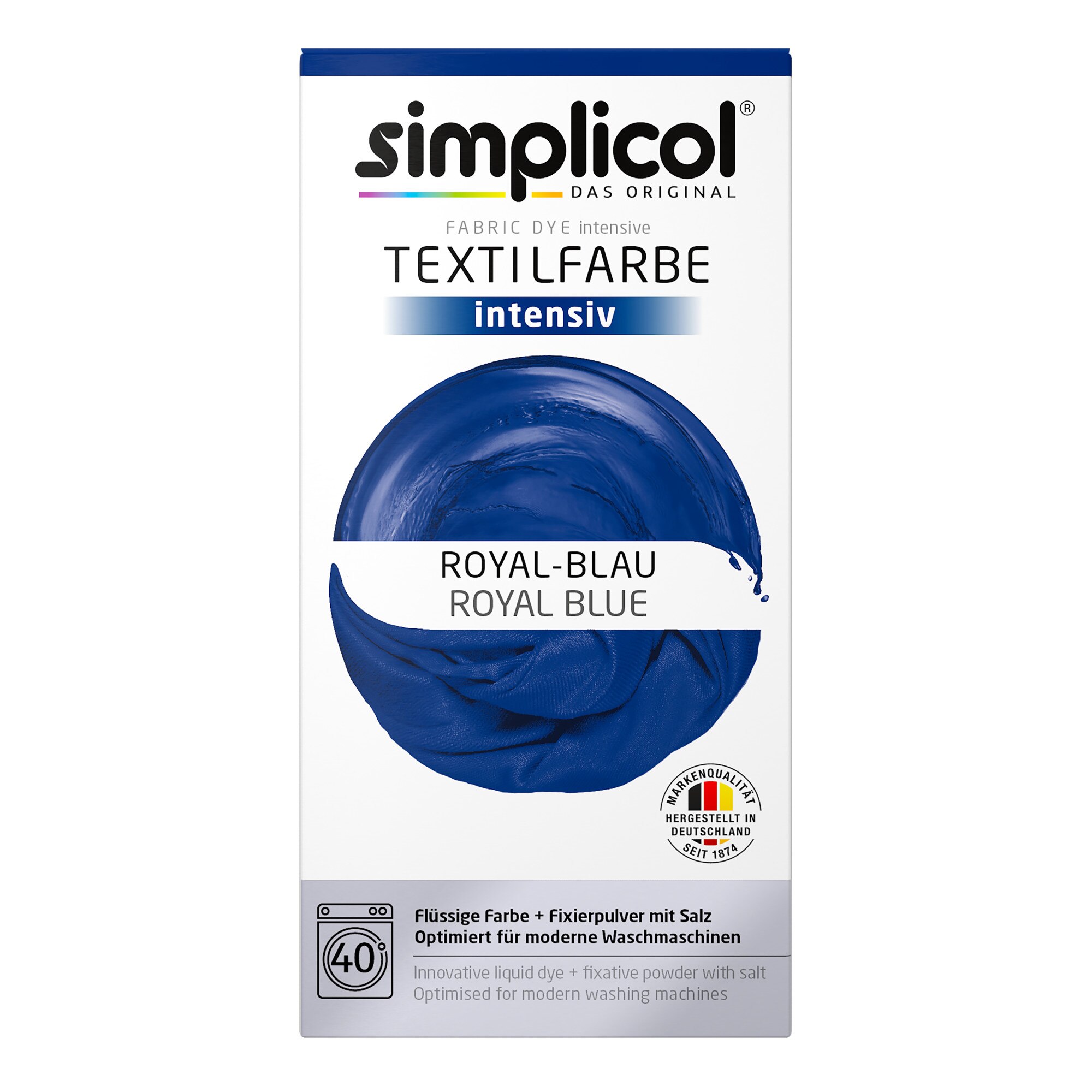 Vopsea textile, Simplicol, Intensiv, Albastru regal