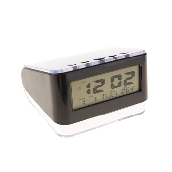 Set Ceas Digital 813 cu Termometru, Calendar, Alarme si Lumina de Fundal, Negru si Modulator Centenar KC-681 Set Ceas Digital 813 cu Termometru, Calendar, Alarme si Lumina de Fundal, Negru si Modulator Centenar KC-681