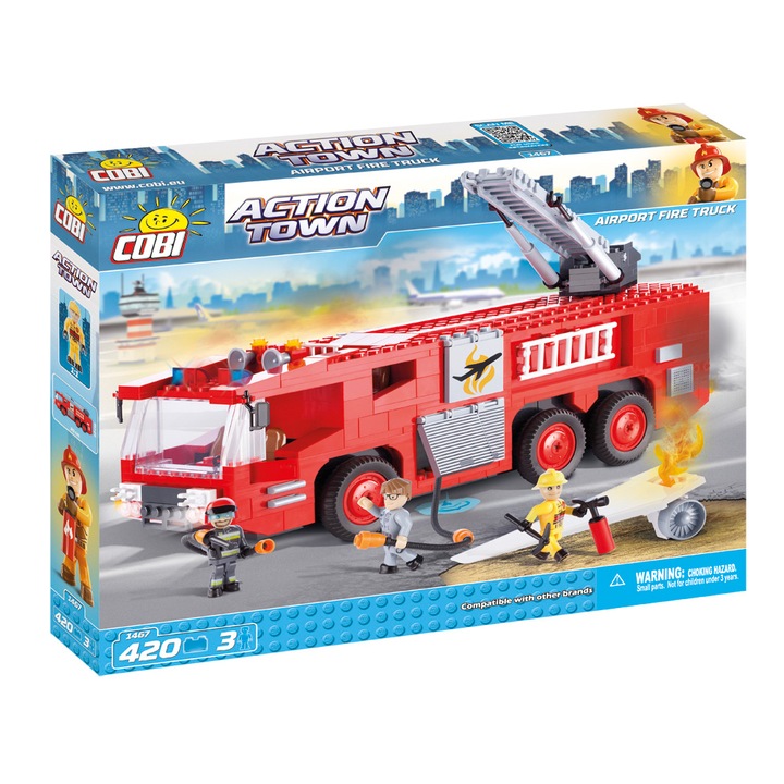 Конструктор Cobi Airport Fire Truck, Action Town, 420 части