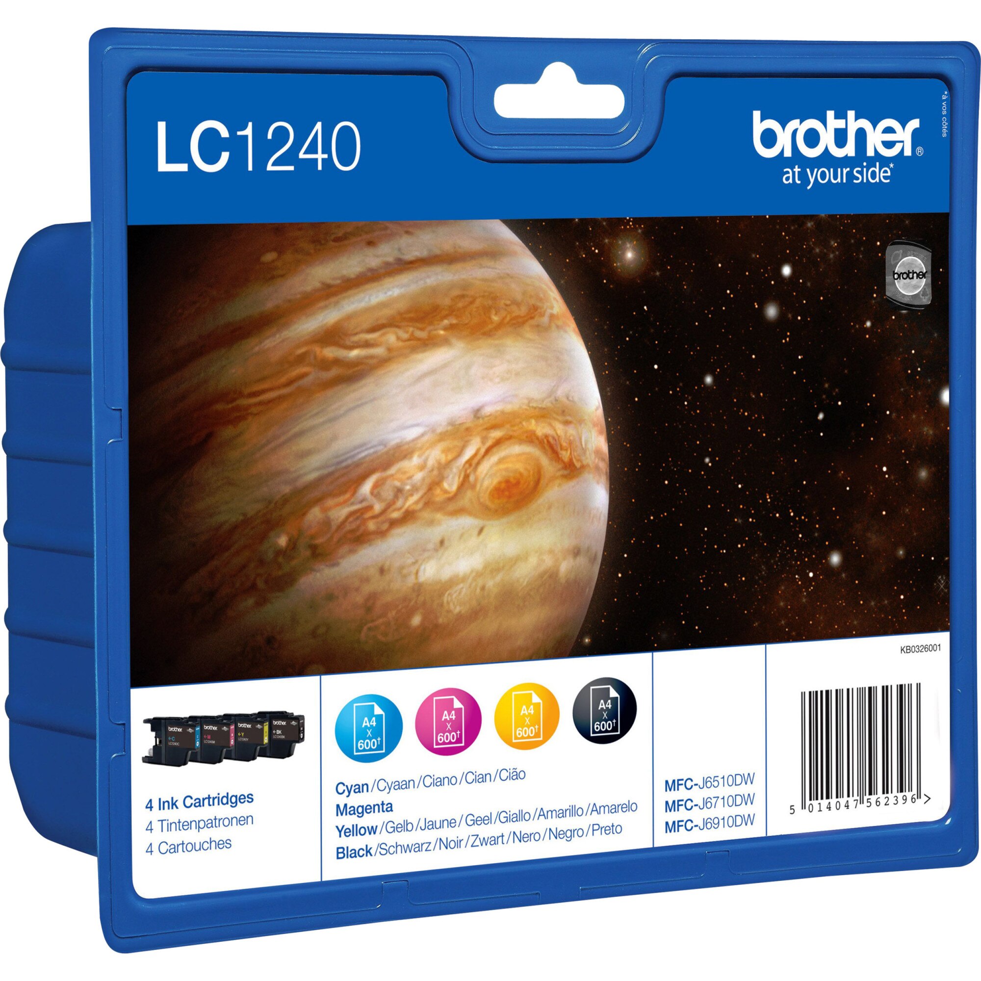 Brother LC1240VALBP Cartus Black, Cyan, Magenta, Yellow - 600 pagini