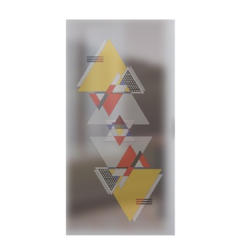 Folie pentru geam decorativa triunghiuri colorate, 1 m x 2,1 m Folie pentru geam decorativa triunghiuri colorate, 1 m x 2,1 m