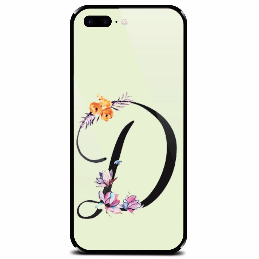 Husa din sticla securizata pentru Apple iPhone 8 Plus, Litera D