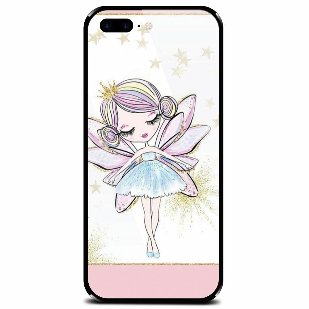 Husa din sticla securizata pentru Apple iPhone 7 Plus, Fairy Girl