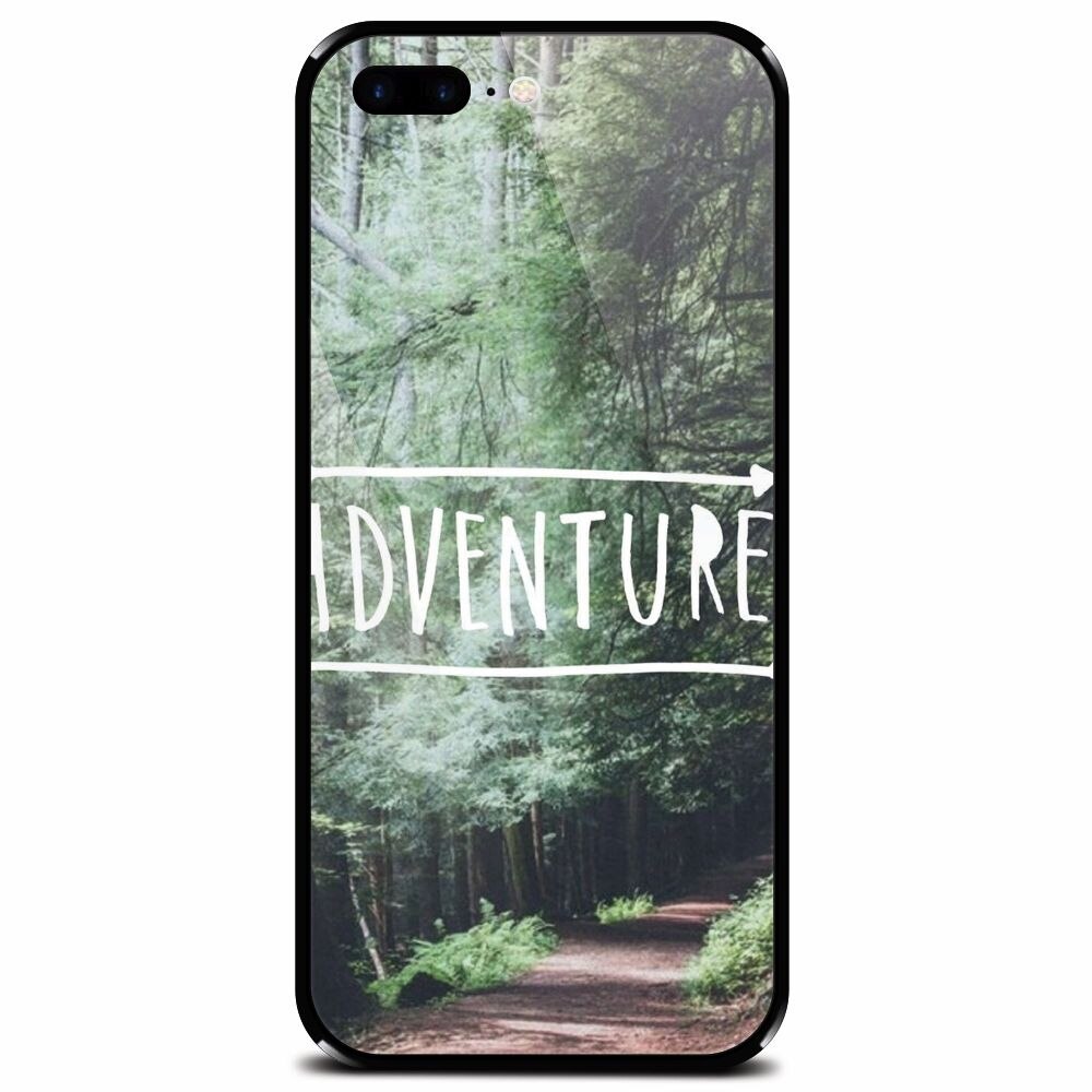 Husa din sticla securizata pentru Apple iPhone 7 Plus, Adventure Forest Path