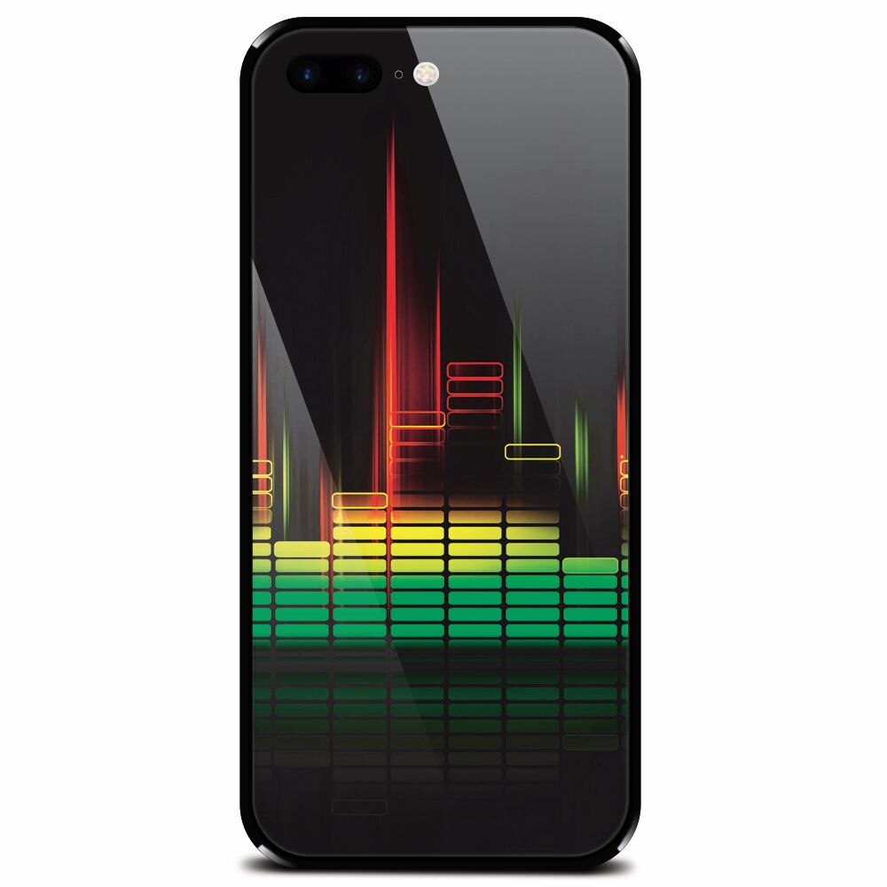 Husa din sticla securizata pentru Apple iPhone 8 Plus, Abstract Dj Sound System