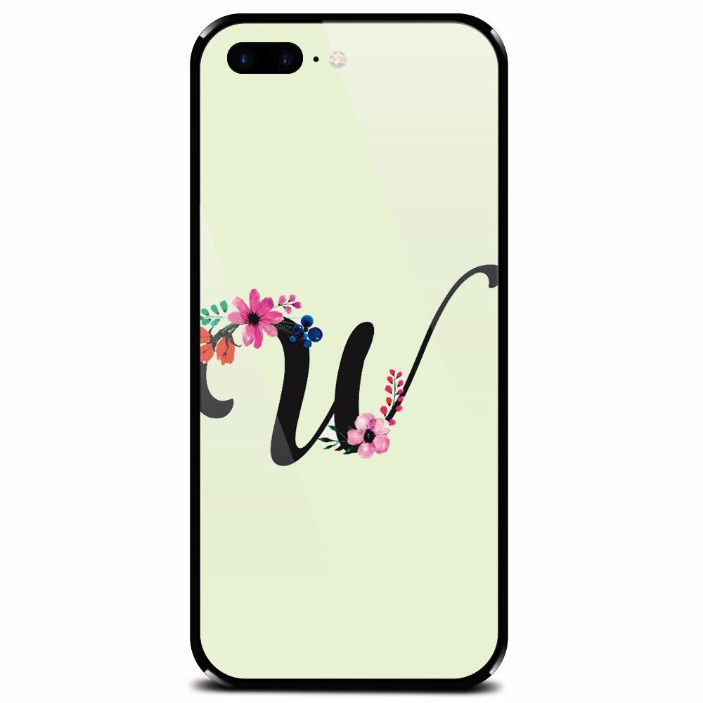 Husa din sticla securizata pentru Apple iPhone 8 Plus, Litera W