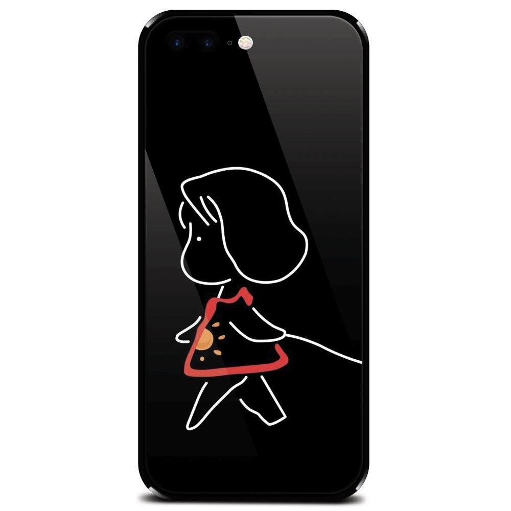 Husa din sticla securizata pentru Apple iPhone 8 Plus, Fallow Me