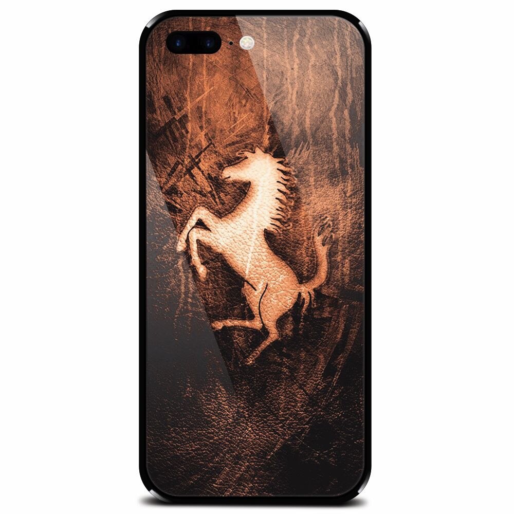Husa din sticla securizata pentru Apple iPhone 7 Plus, Amazing Horse